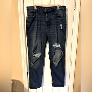 American Bazi Jeans Women’s Plus 18 / 2X Ripped Distressed Skinny Stretchy